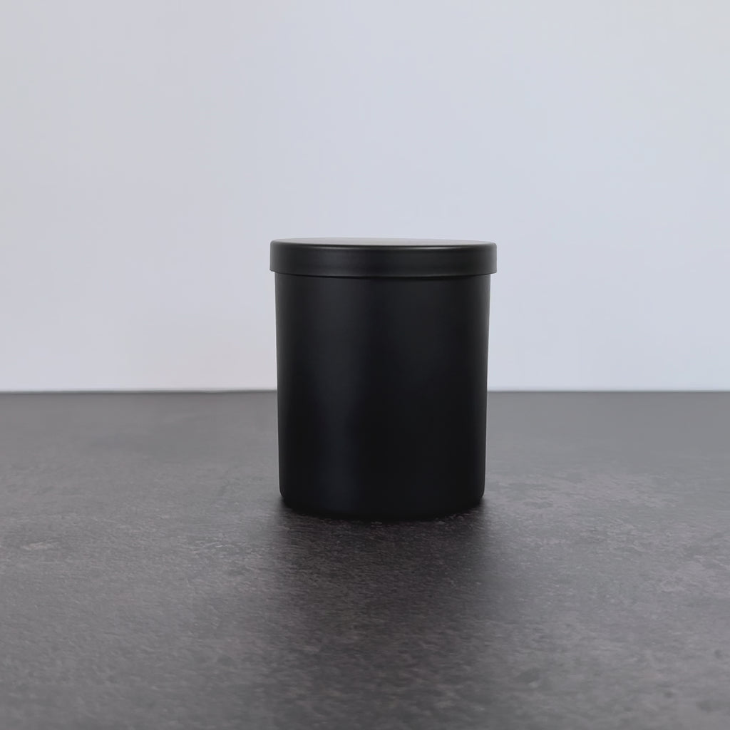 10 oz Matte Black Candle Jar with Matte Lid