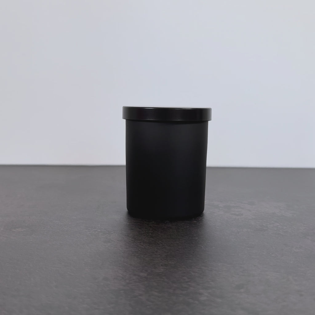 Matte Black 7 oz Luxury Candle Jar with Matte Lid