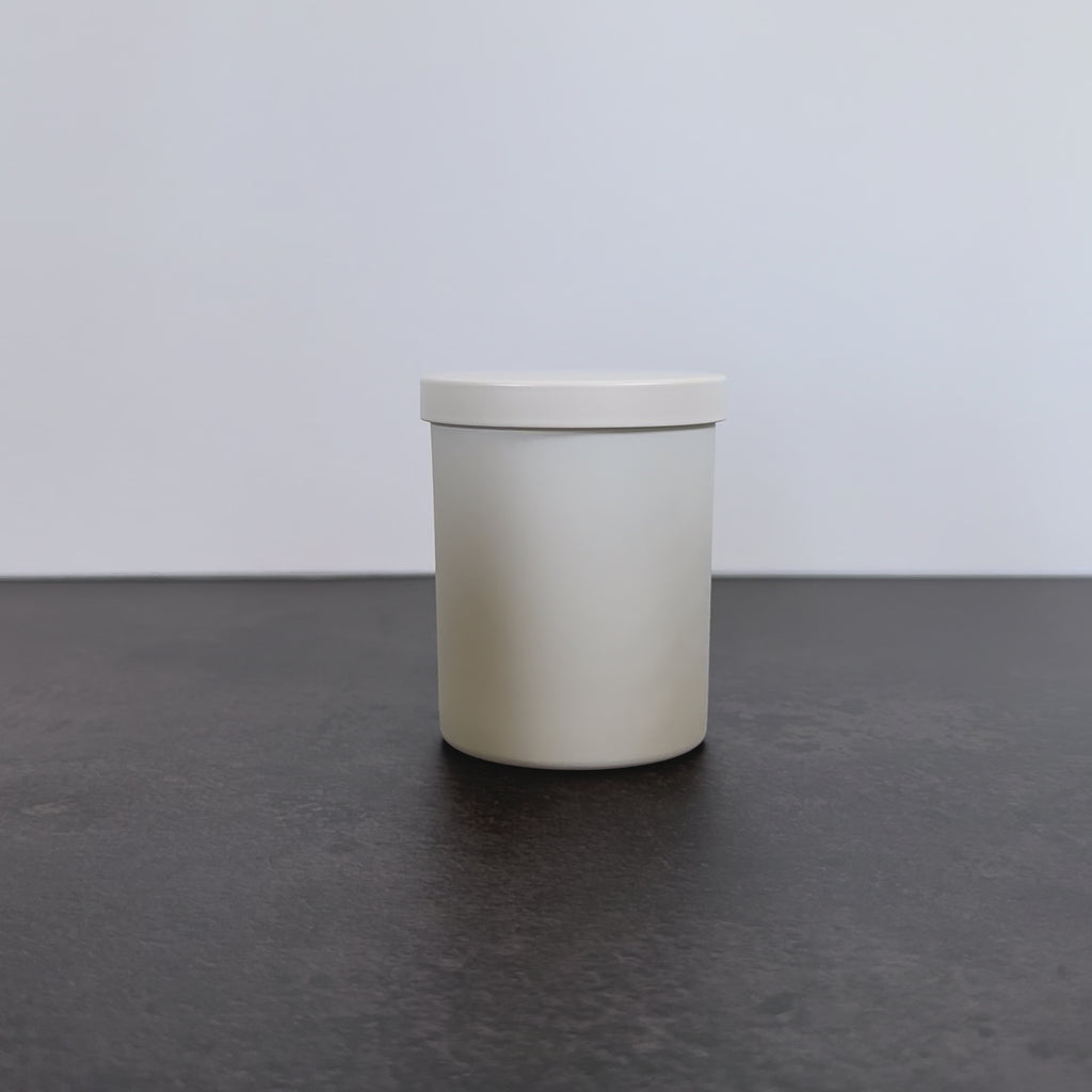 Matte White 7 oz Luxury Candle Jar with Matte Lid